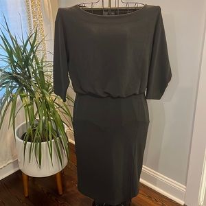 Anthropologie gray/black sweatshirt dress. 3/4 sleeve. Size L